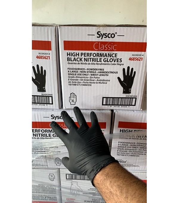 Blue for sale online Sysco High Performance Nitrile Gloves Large 